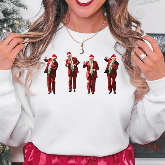 Santa Dancing Trump -Sweatshirt