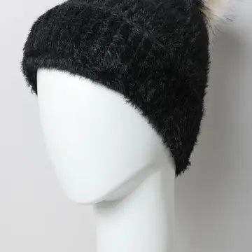 Plush Faux Mohair Knit Beanie for Winter Warmth 🤎