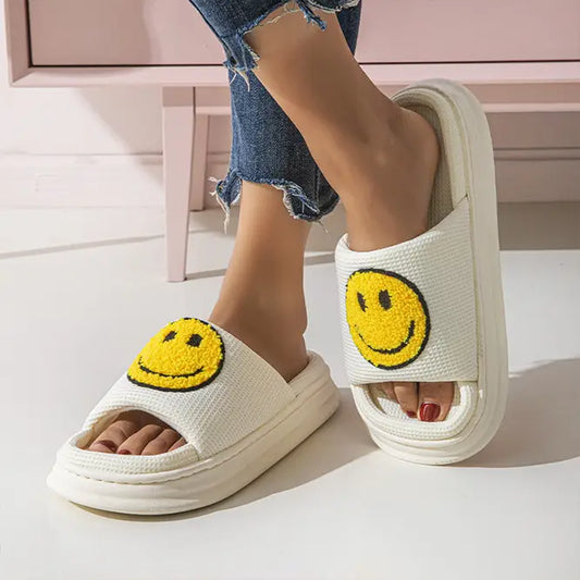 Smile Patchwork Slippers