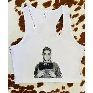 Elvis Cropped Tank Top-