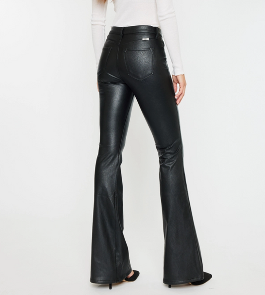 Mid-Rise Black Stretch Flare