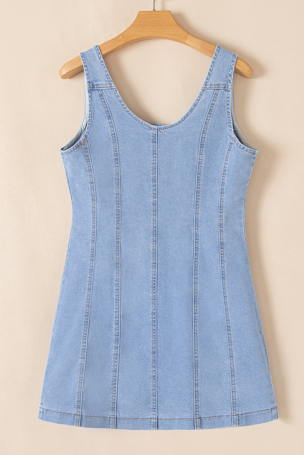 ONLINE ONLY!  Beau Blue Light Wash Denim Mini Dress